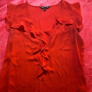 Red dress blouse